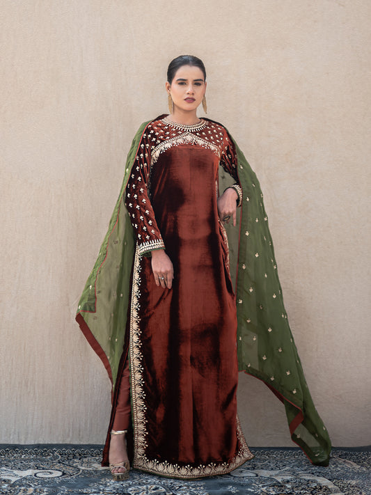 Zoon Rust & Green Suit Set