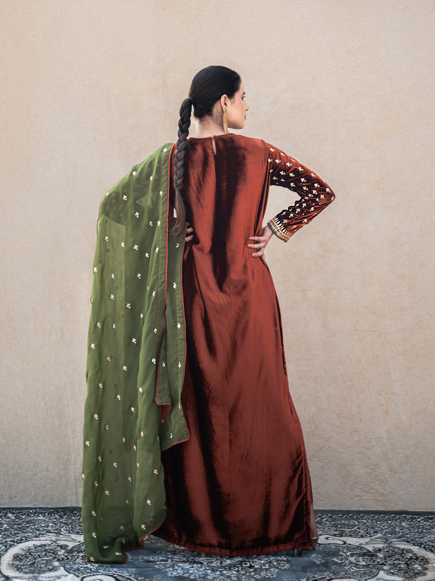 Zoon Rust & Green Suit Set