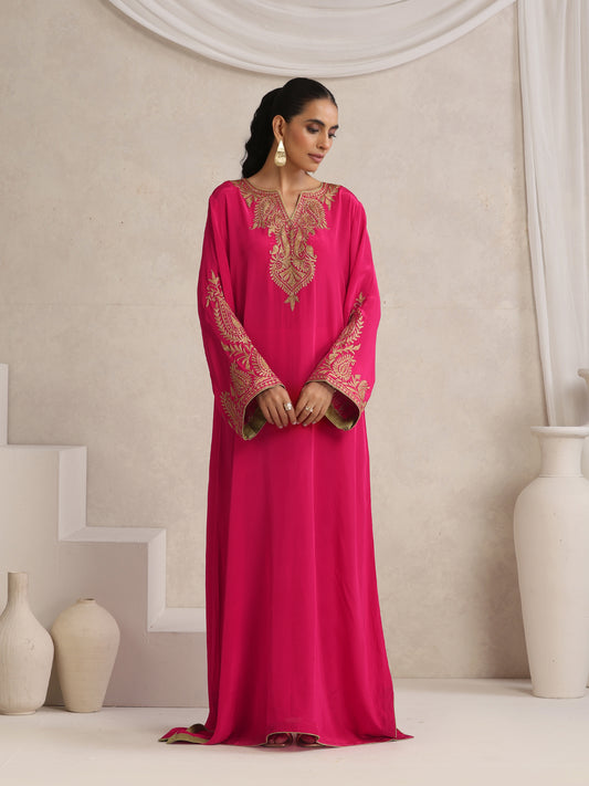 Afsana Hot Pink Kaftan