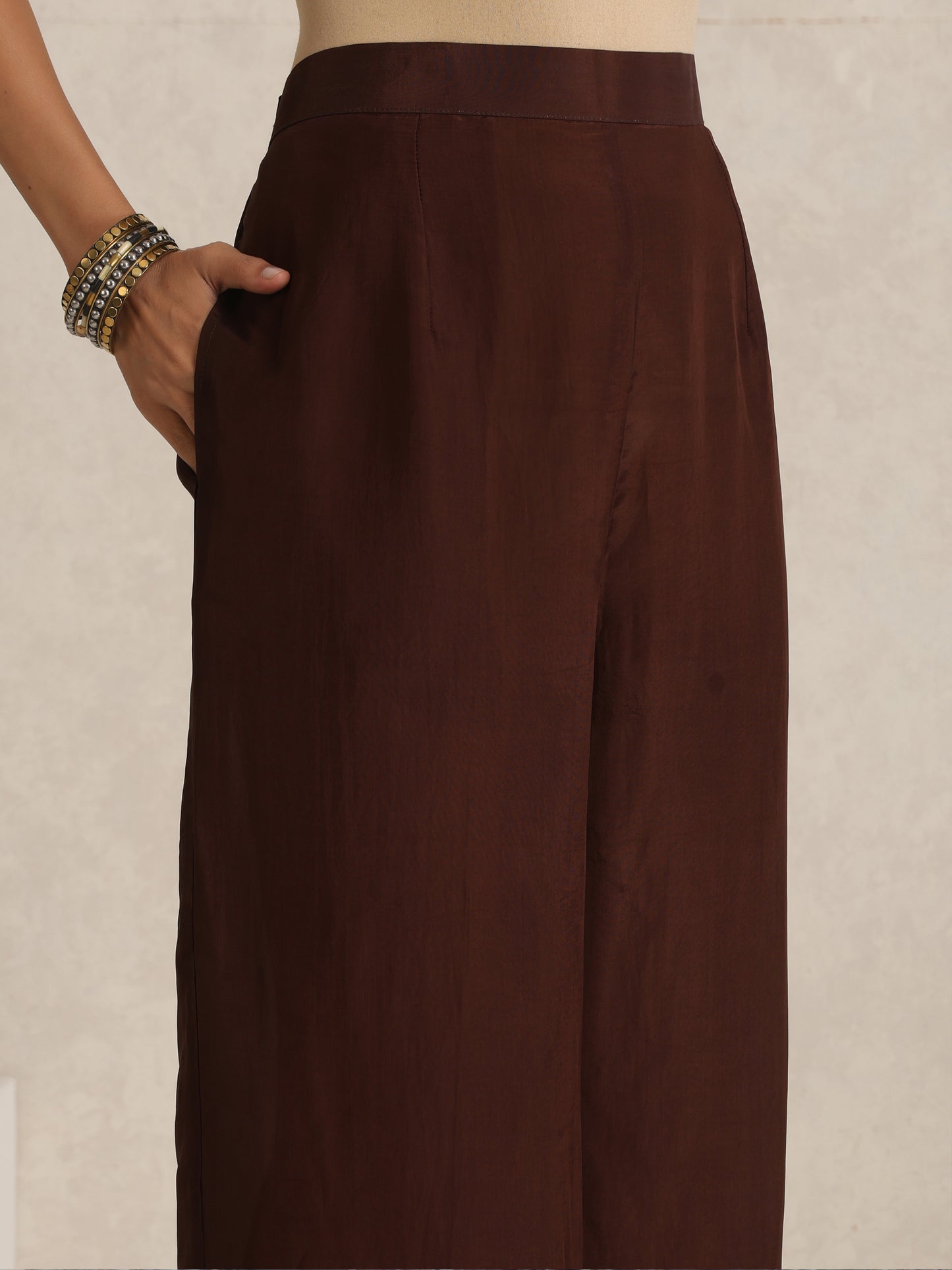 Afsana Brown A-Line Suit Set