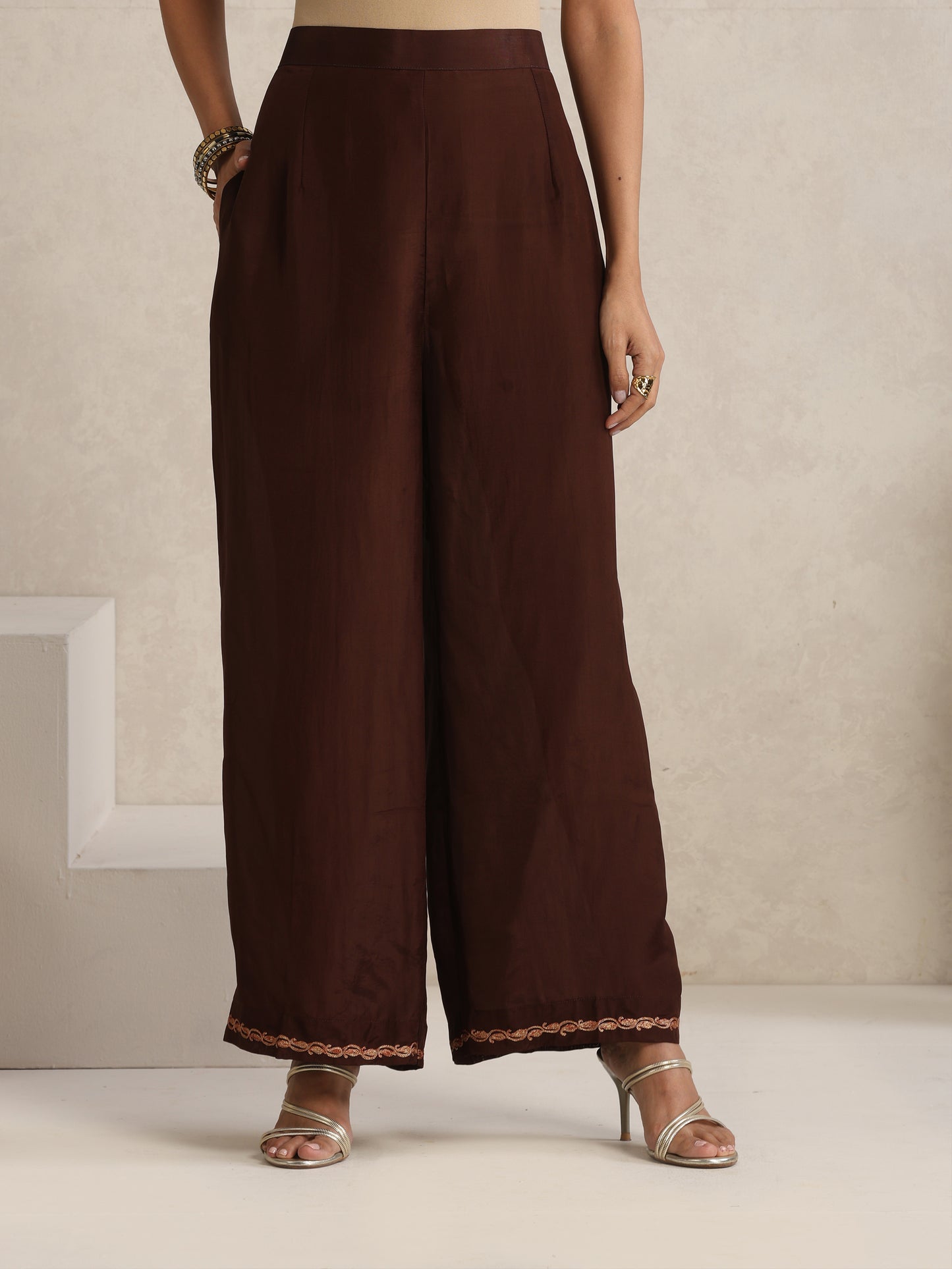 Afsana Brown A-Line Suit Set