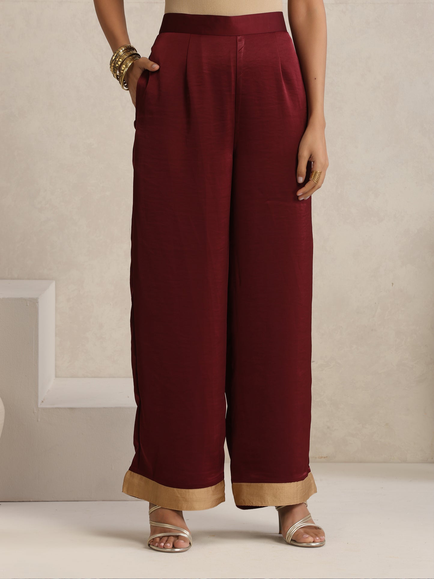 Afsana Maroon & Beige Suit Set