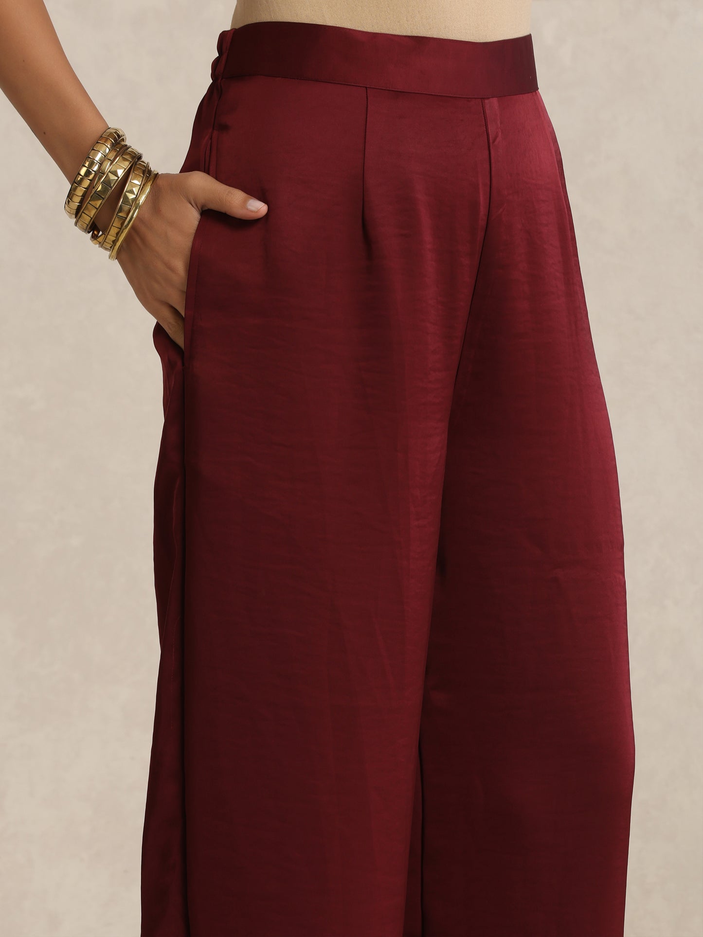 Afsana Maroon & Beige Suit Set