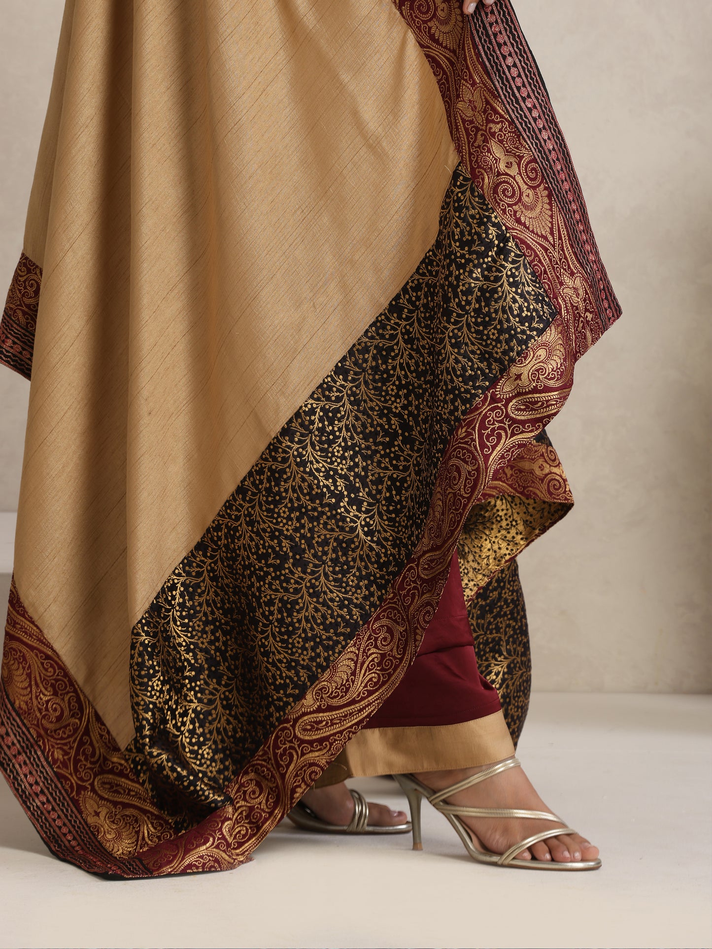 Afsana Maroon & Beige Suit Set