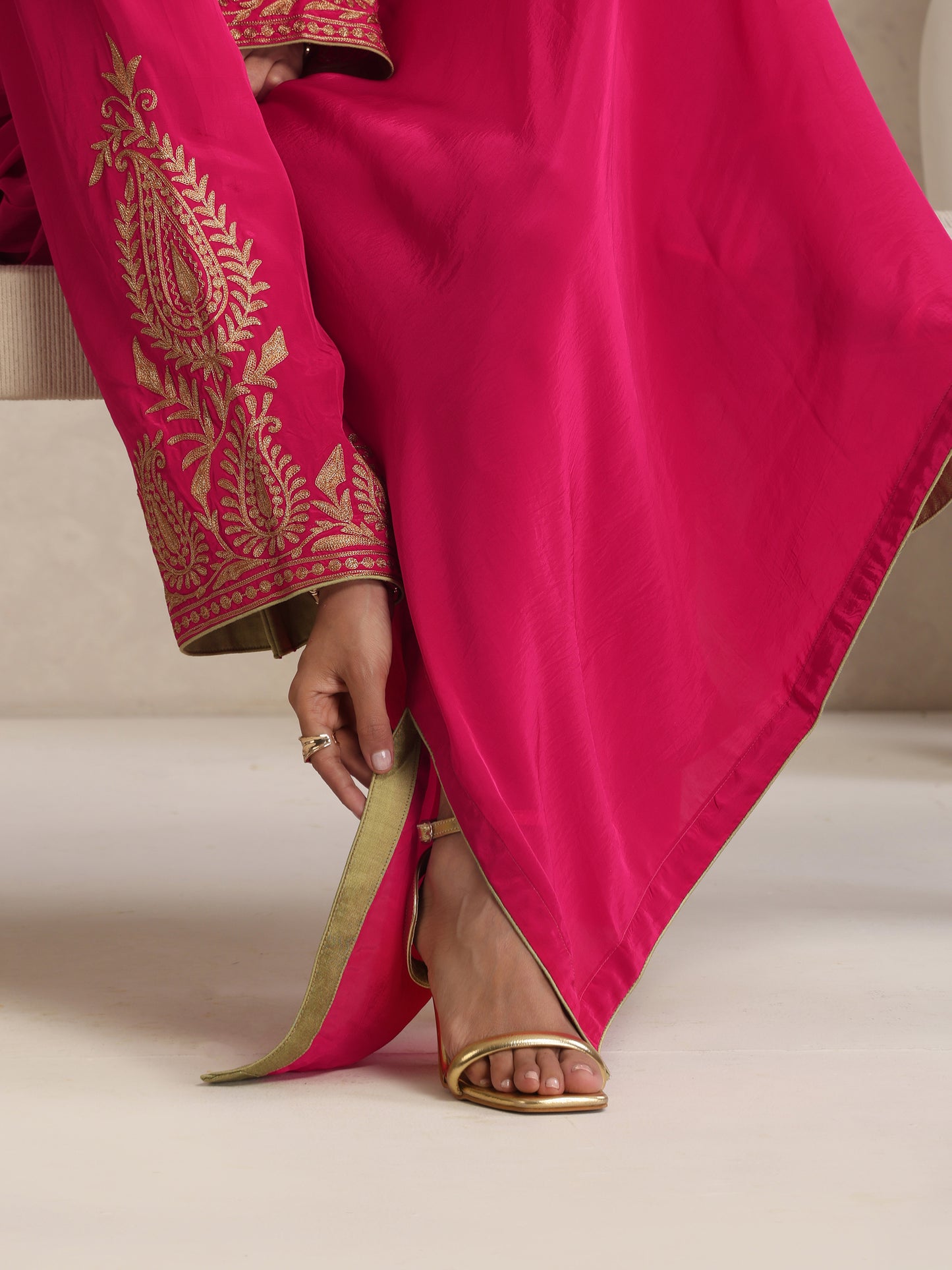 Afsana Hot Pink Kaftan