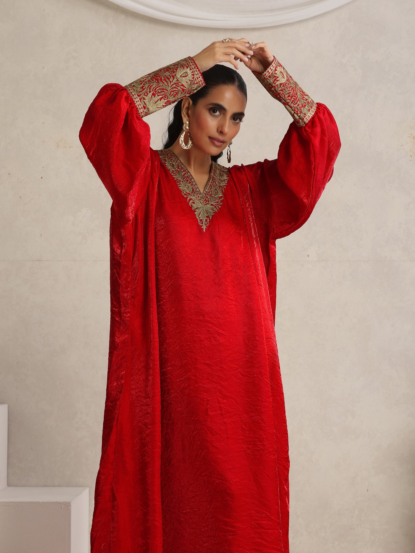 Afsana Red Kaftan
