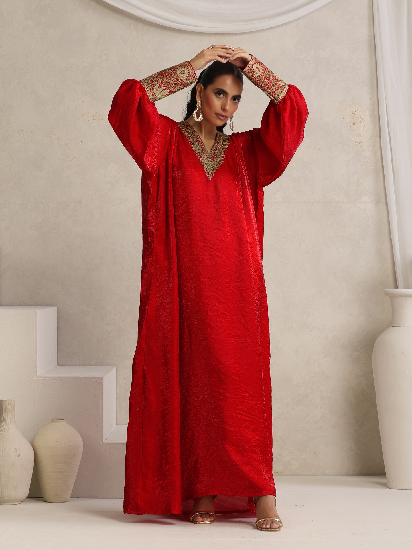 Afsana Red Kaftan