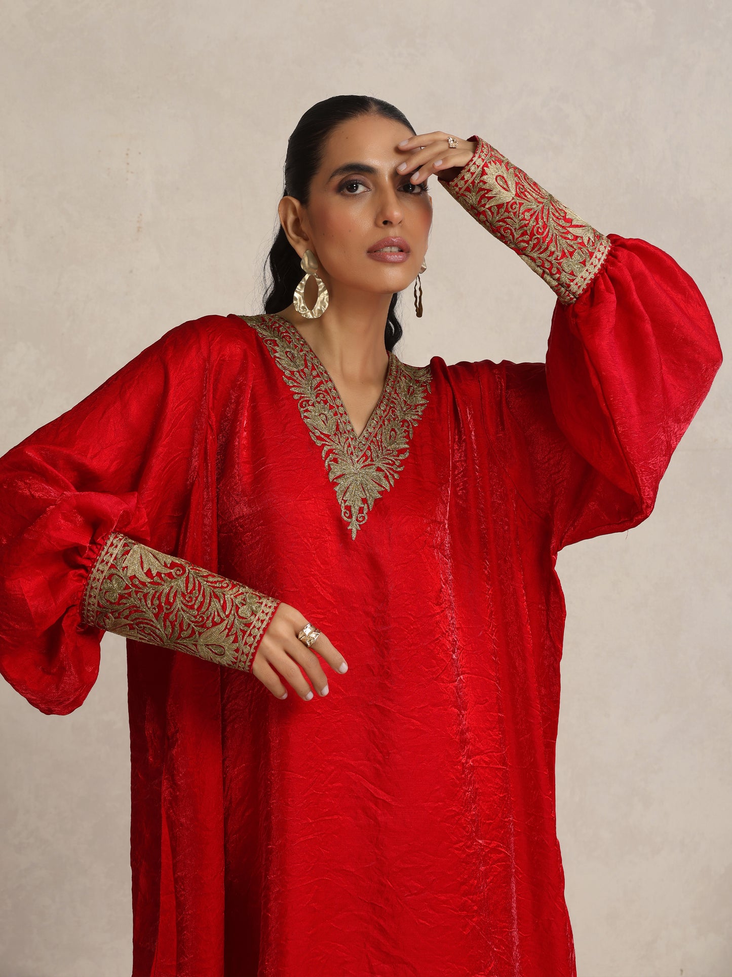 Afsana Red Kaftan
