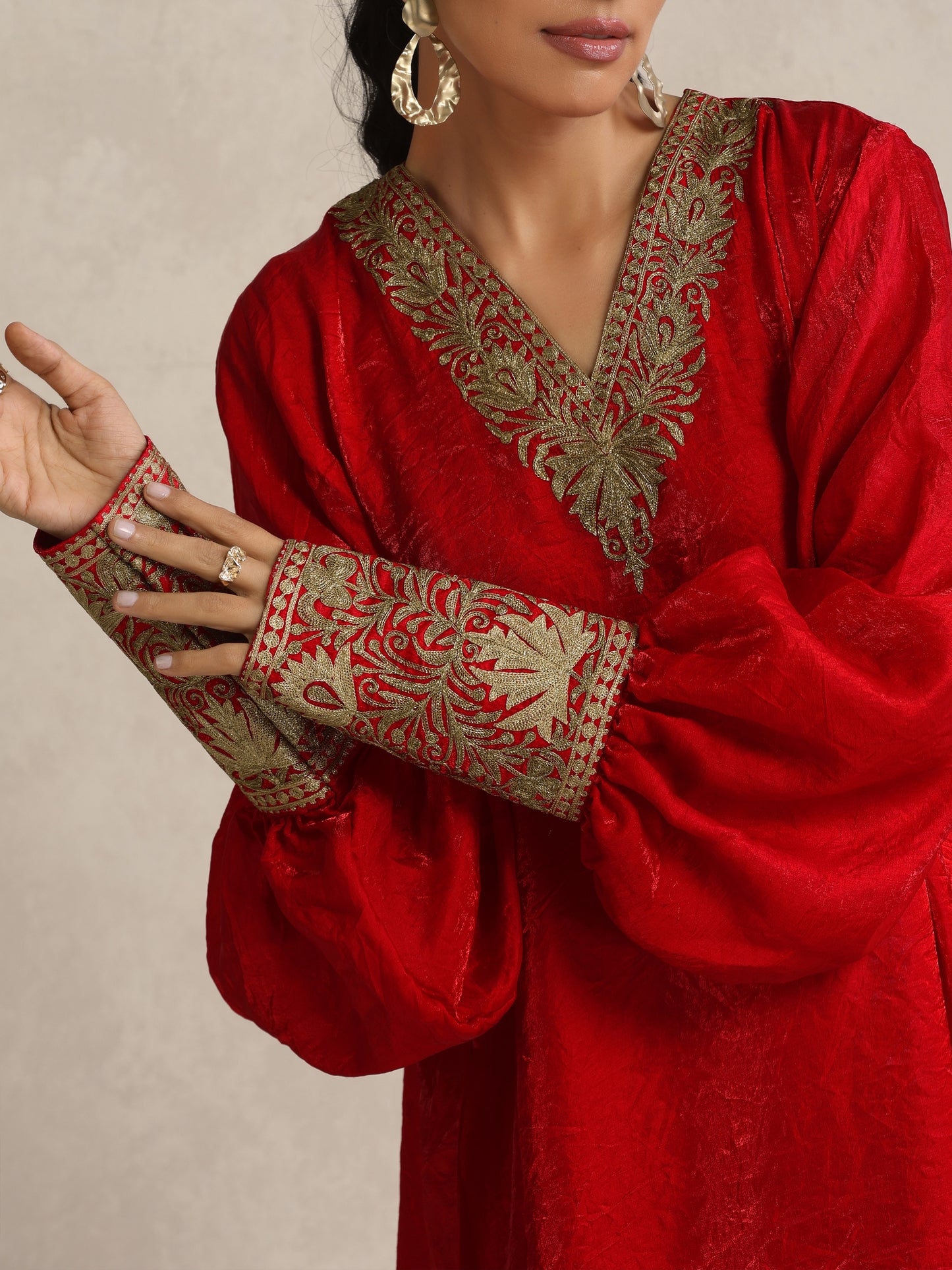 Afsana Red Kaftan
