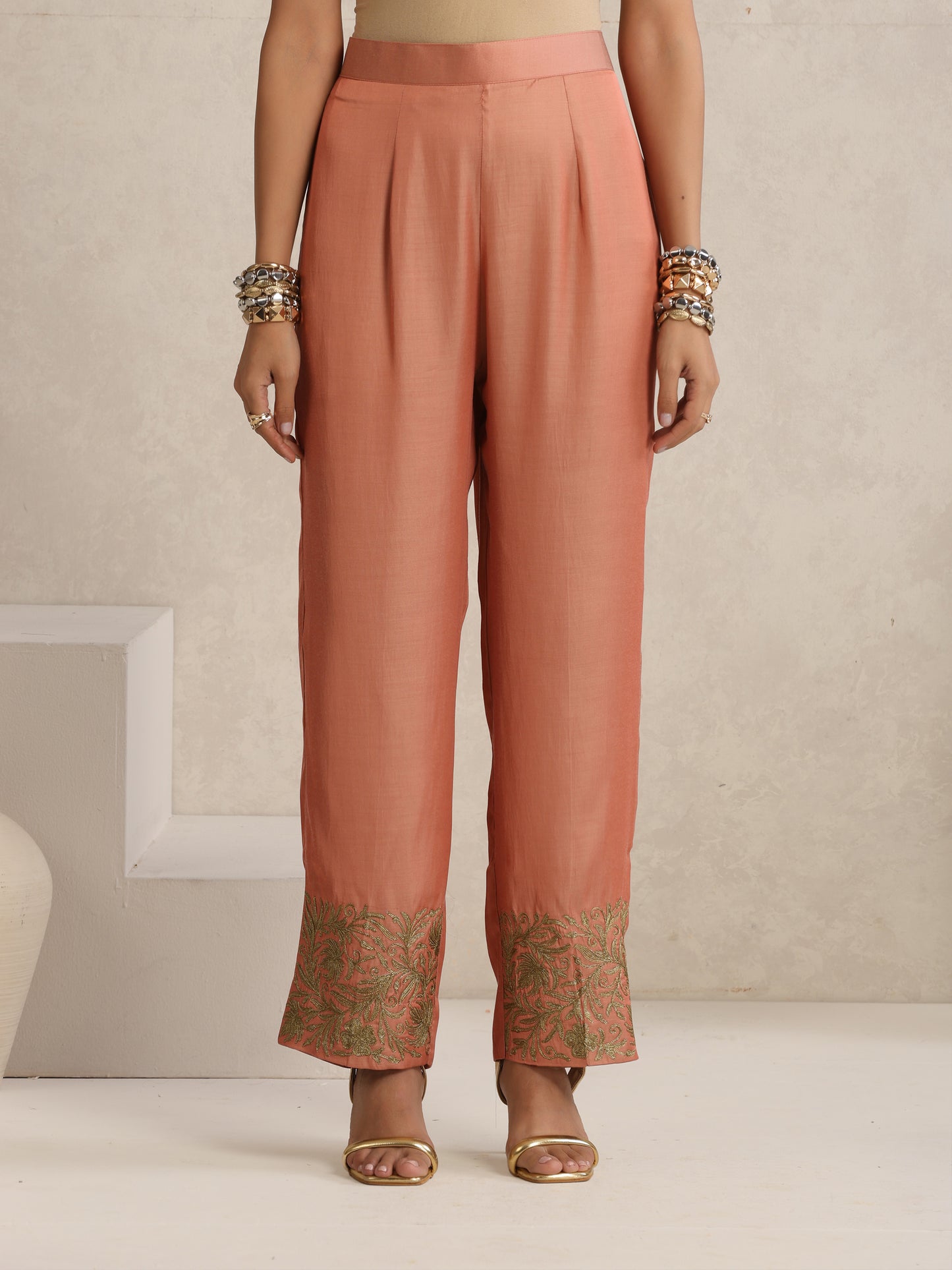 Afsana Peach Shade Kaftan Set