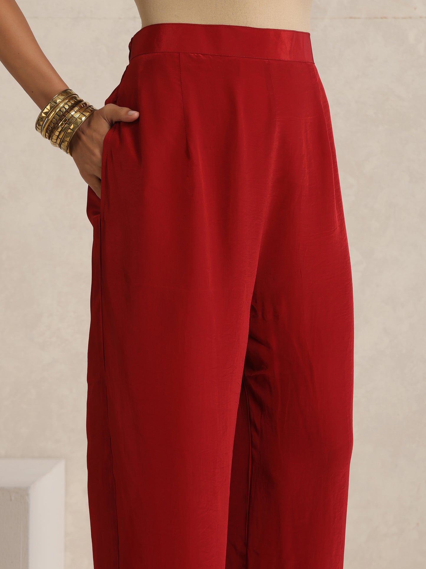 Afsana Off-White & Red Suit Set