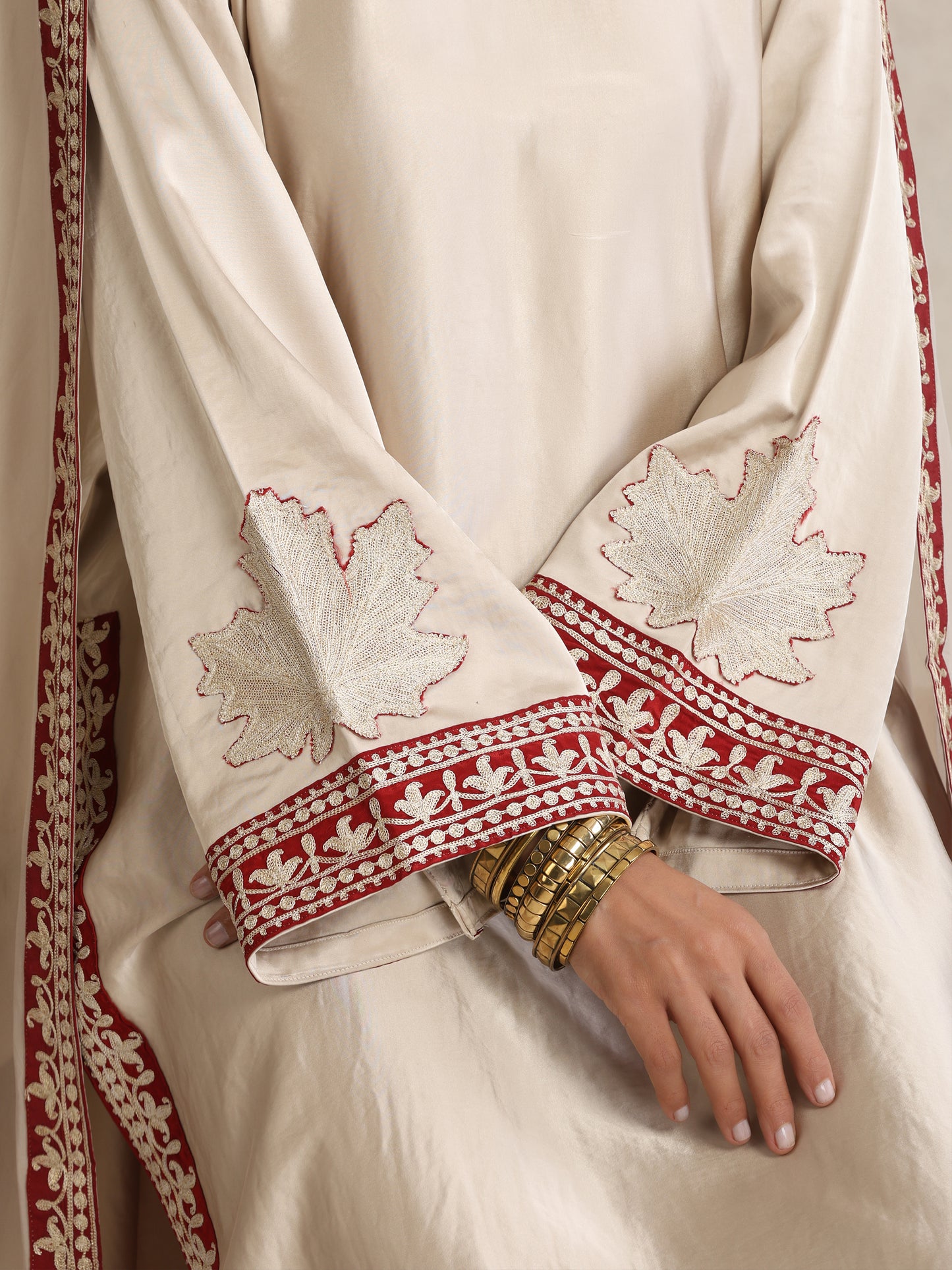 Afsana Off-White & Red Suit Set
