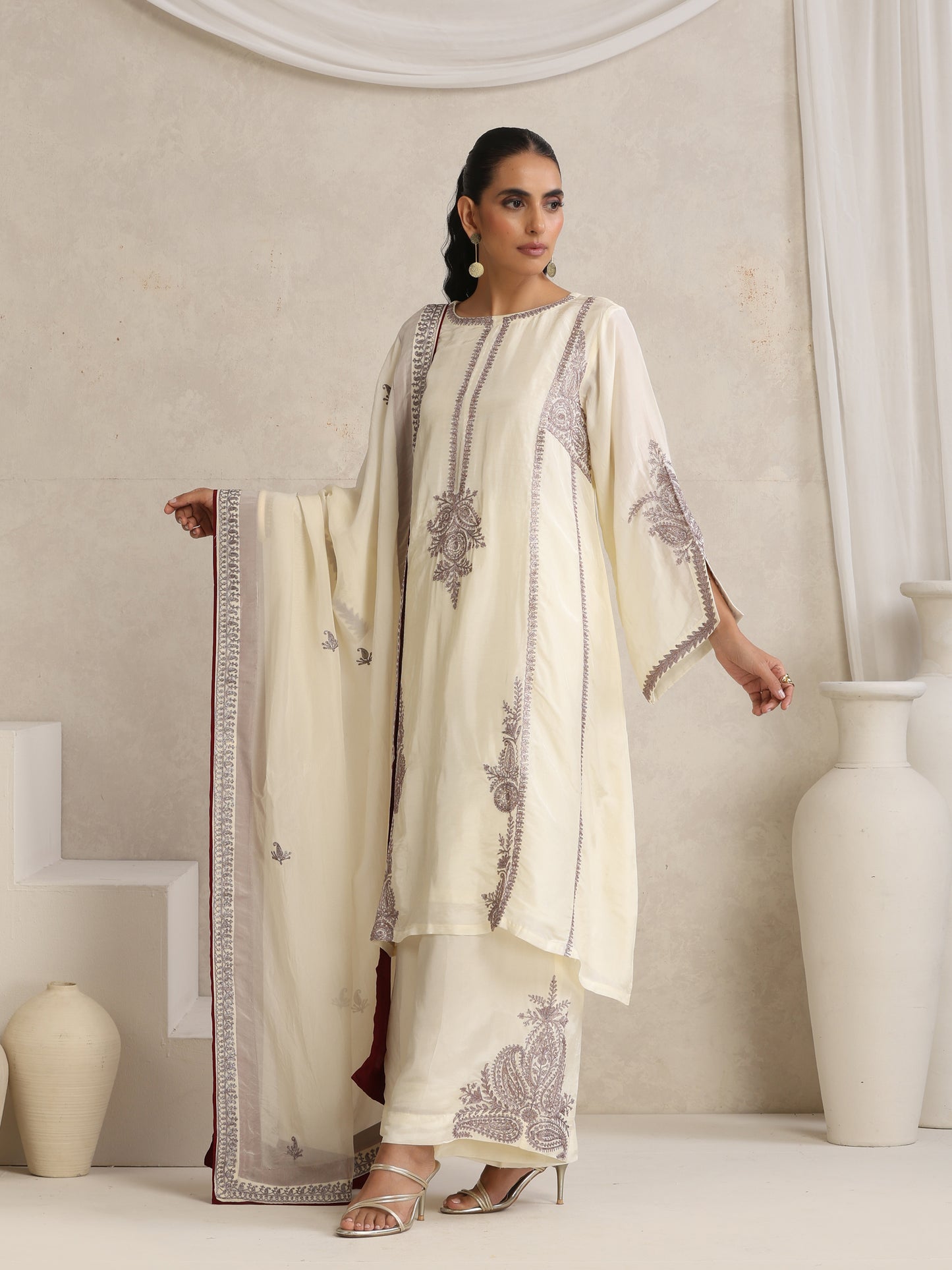 Afsana Off-White Suit Set