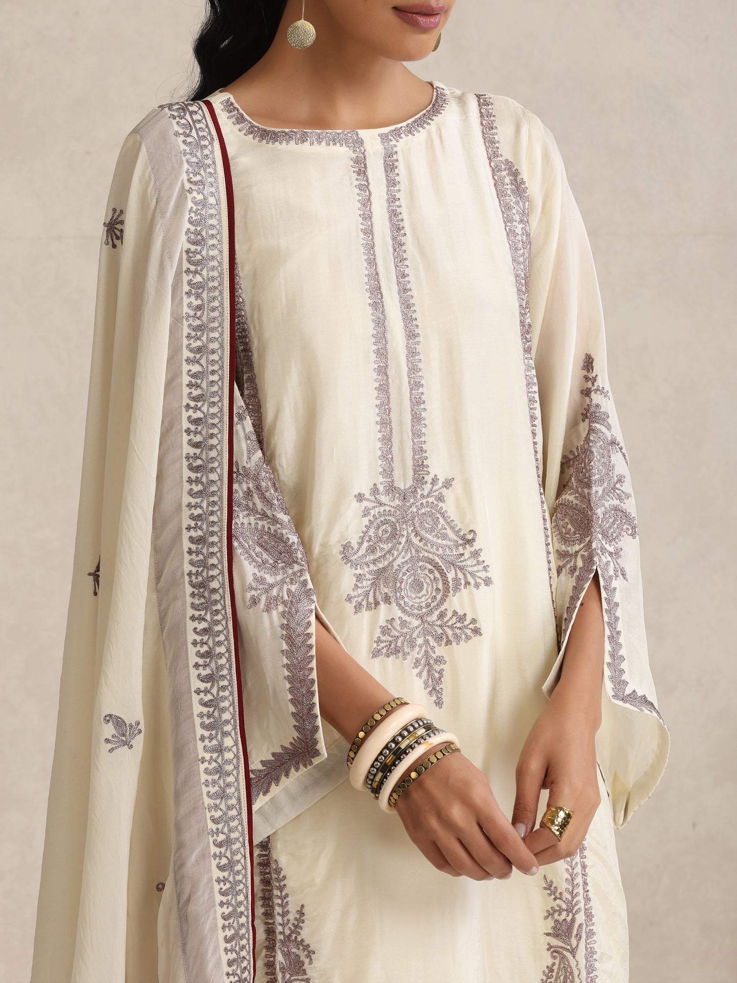 Afsana Off-White Suit Set