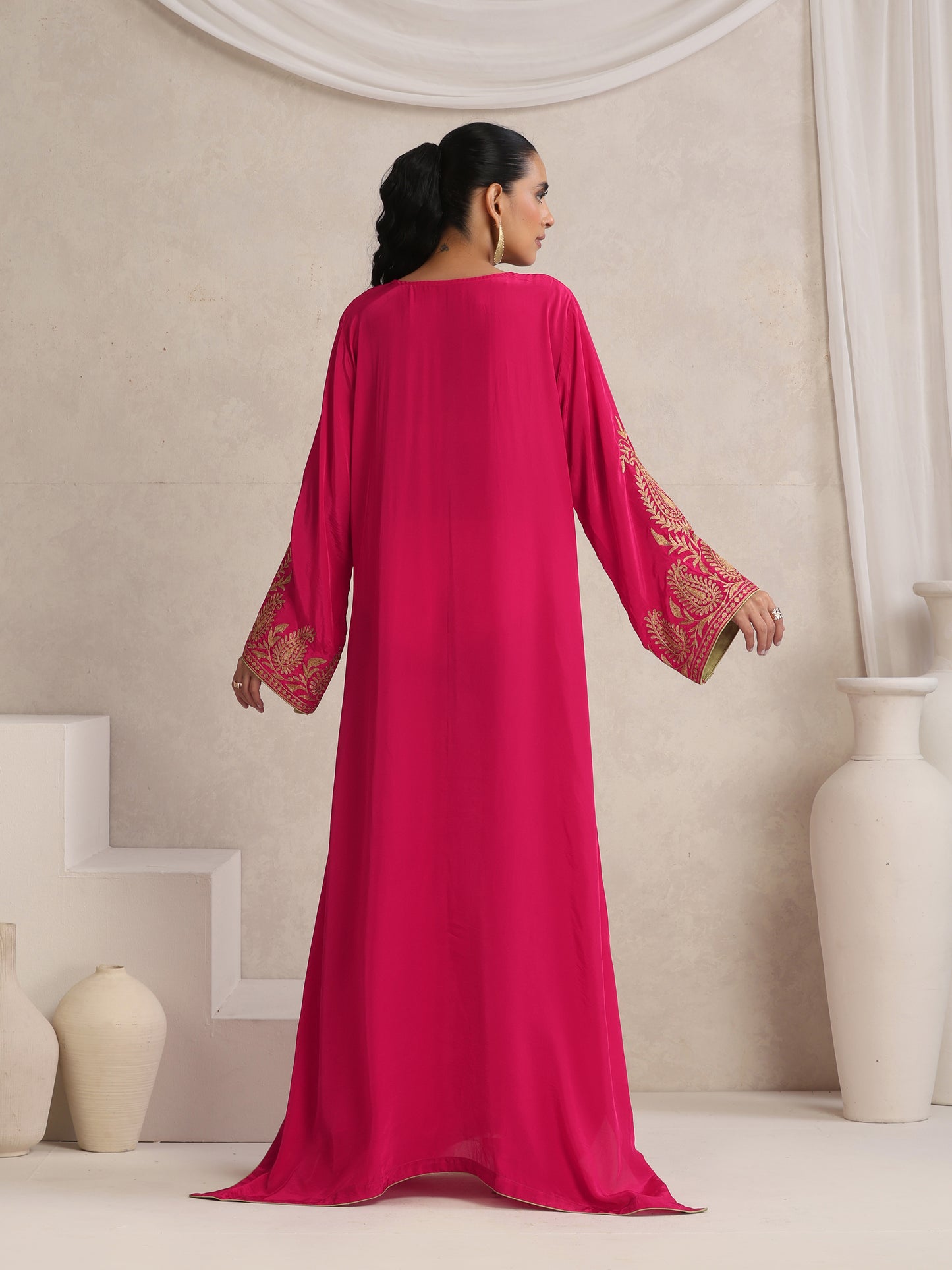 Afsana Hot Pink Kaftan