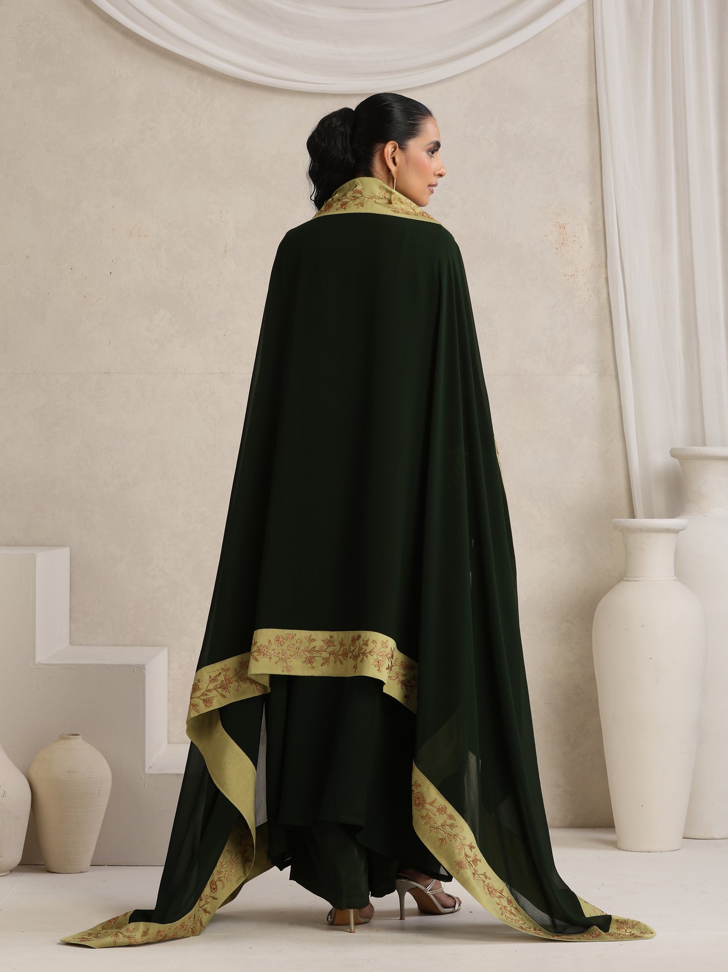 Afsana Green Embroidered Suit Set