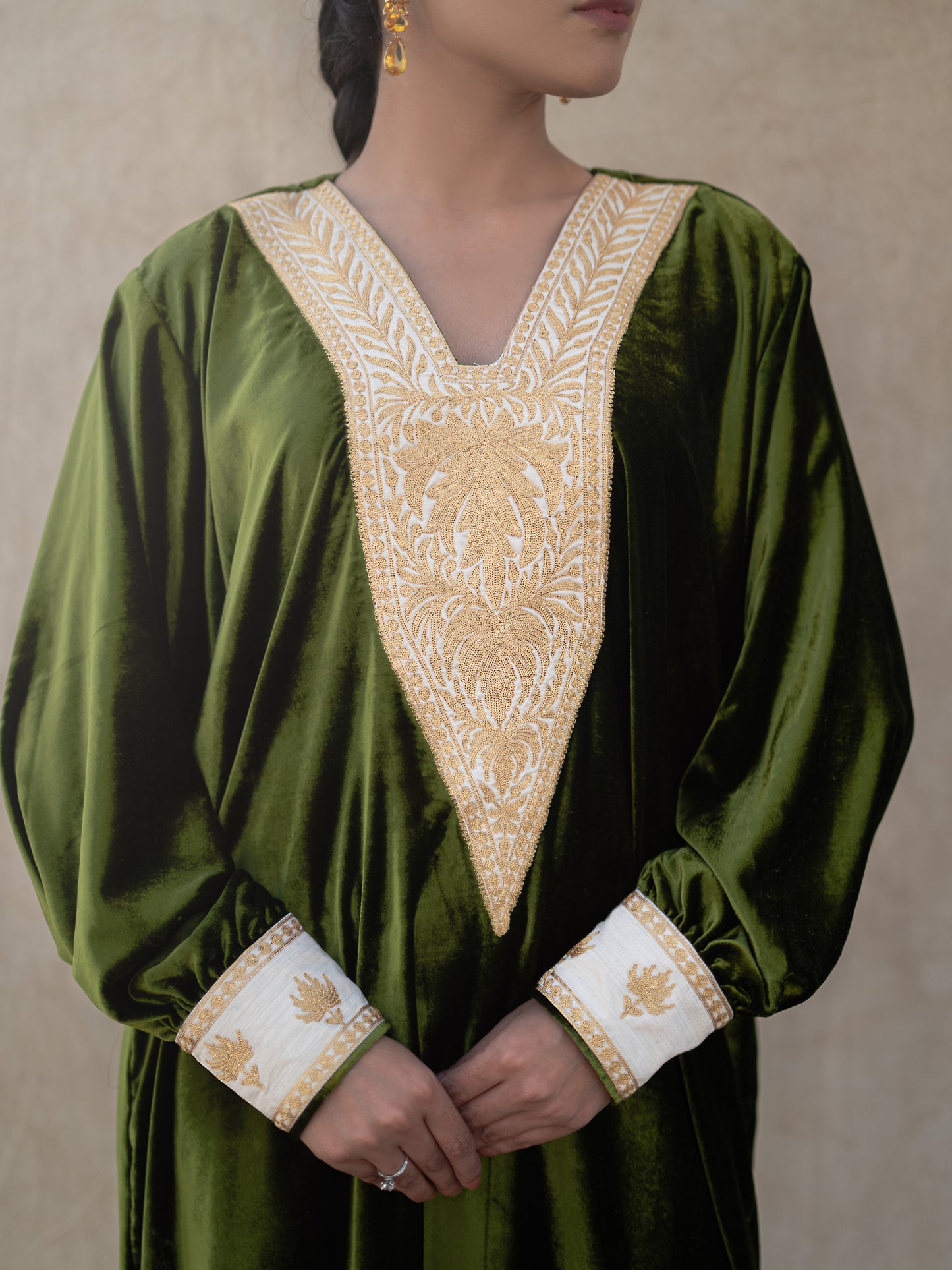 Zoon Mehandi Green Kaftan