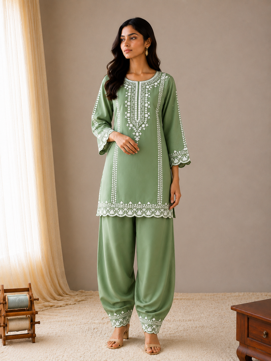 Sehar Mint Green Suit Set