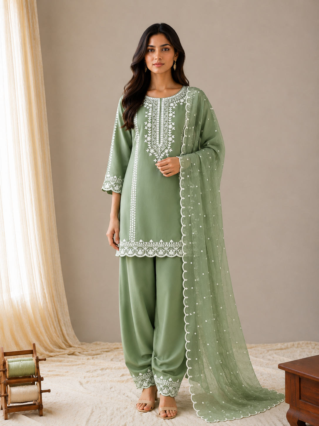 Sehar Mint Green Suit Set