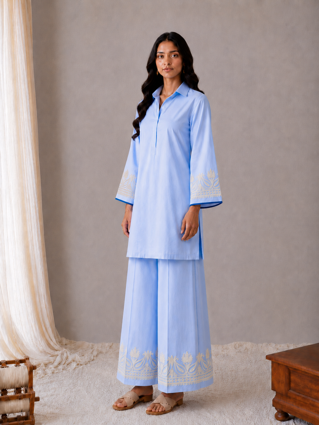Sehar Sky Blue Co-ord Set