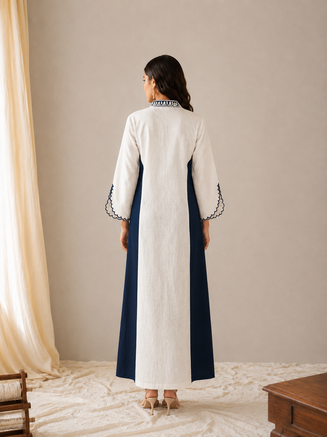 Sehar White & Blue Dress