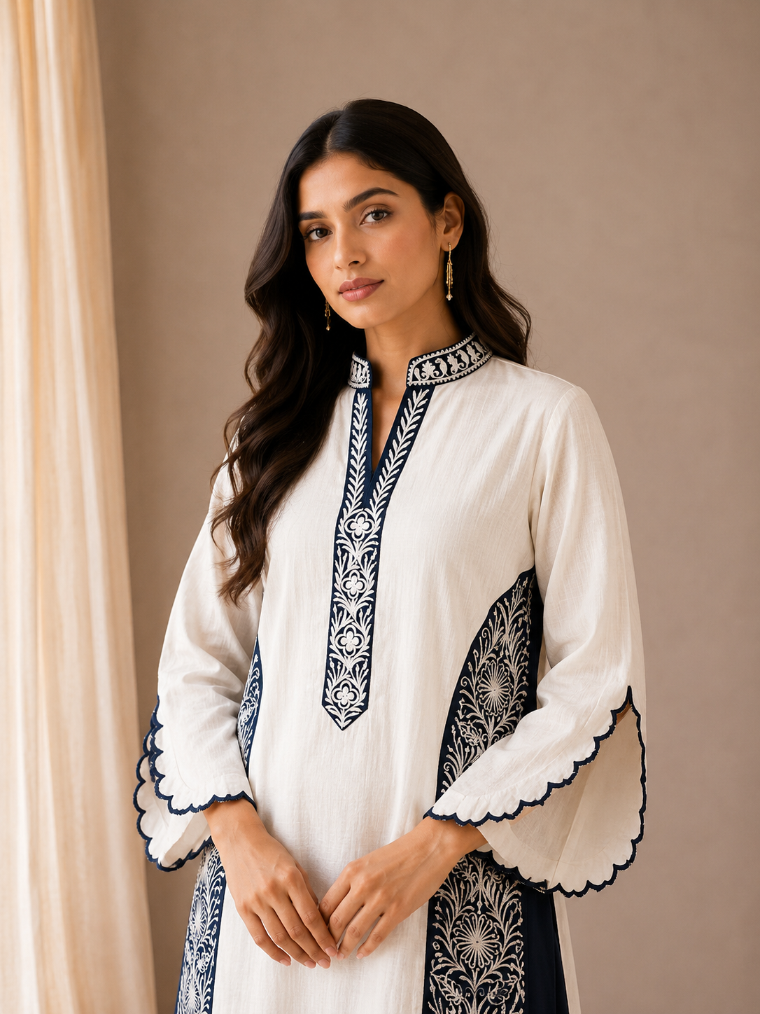 Sehar White & Blue Dress