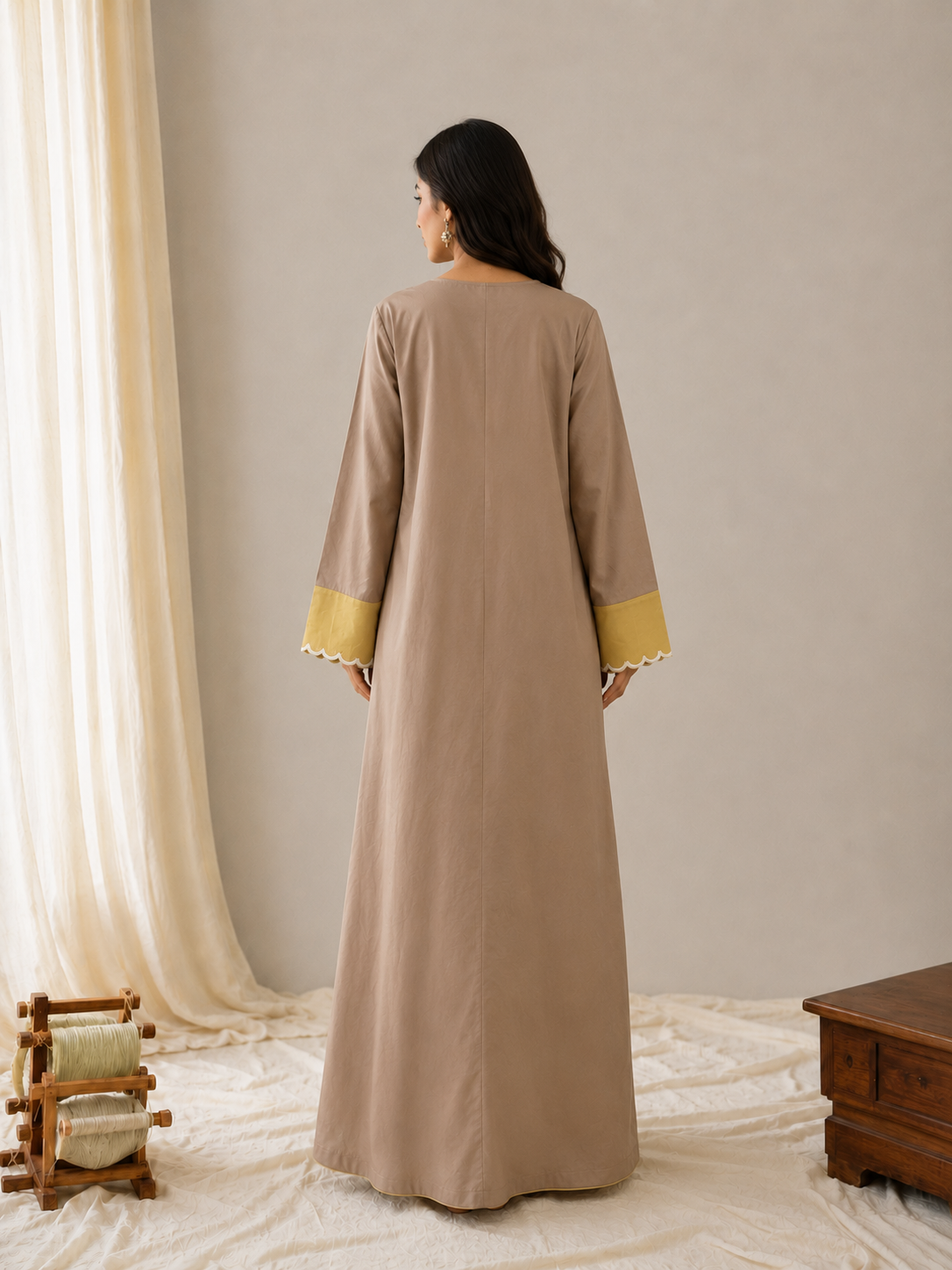Sehar Beige & Yellow Dress