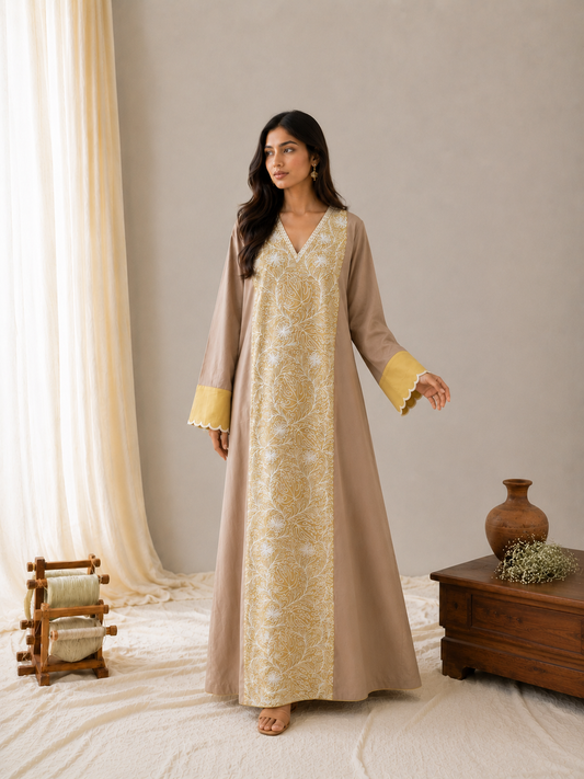 Sehar Beige & Yellow Dress
