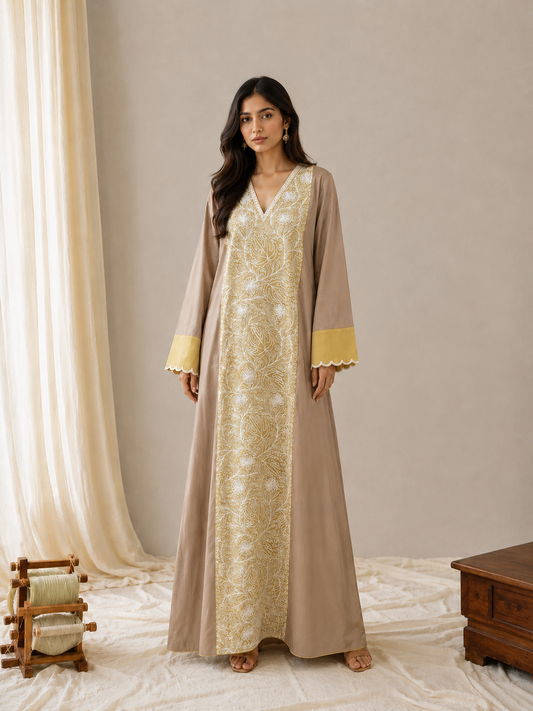 Sehar Beige & Yellow Dress