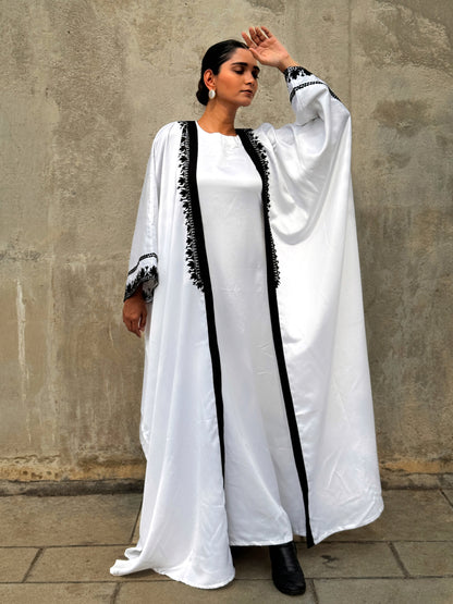 Rang White Abaya