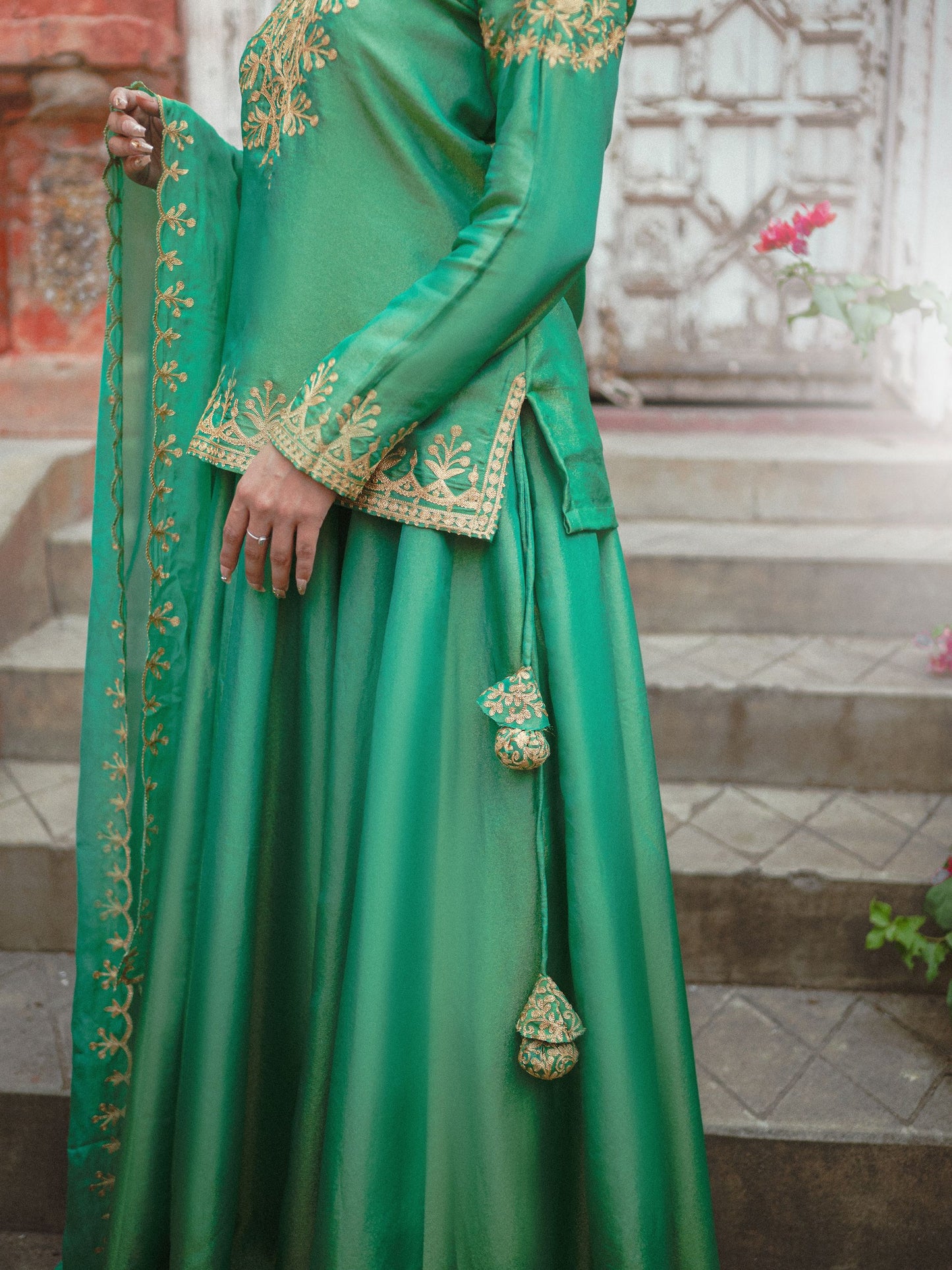 Ghazal Green Lehenga