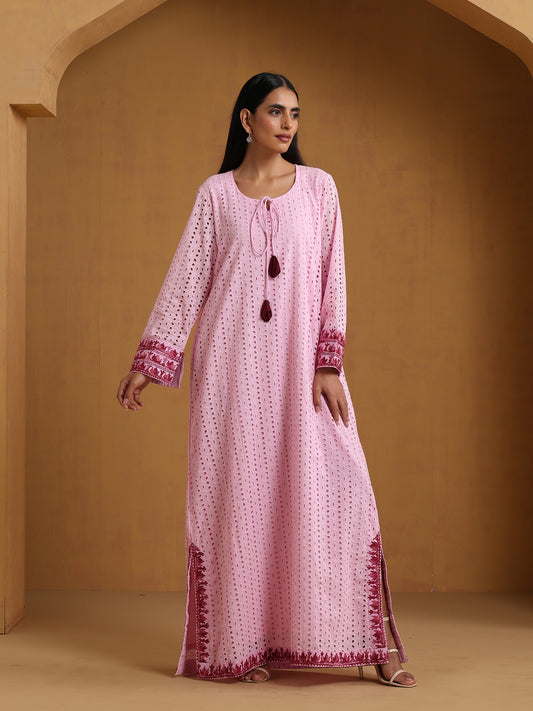 Sehar Pink Hakoba Dress