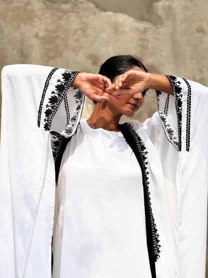 Rang White Abaya