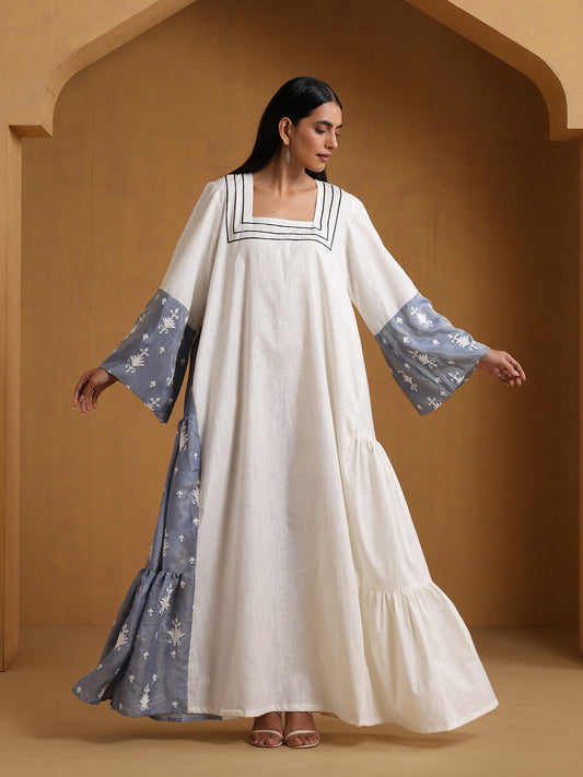 Sehar White & Ice Blue Dress