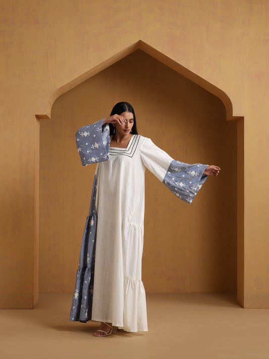 Sehar White & Ice Blue Dress