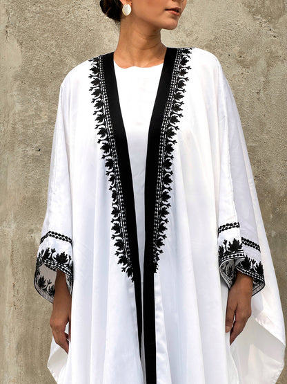 Rang White Abaya