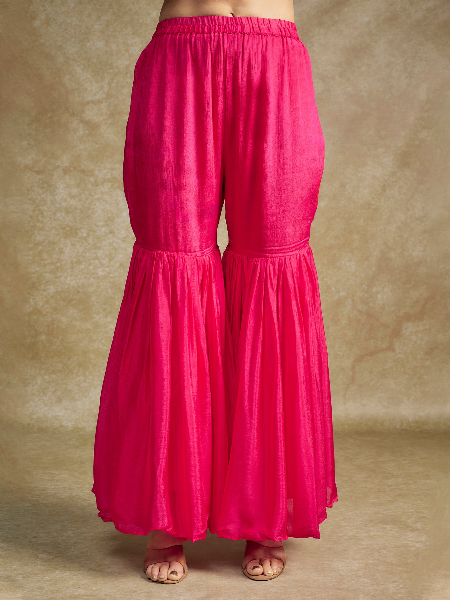 Rang Hot Pink Sharara Suit Set