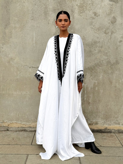 Rang White Abaya