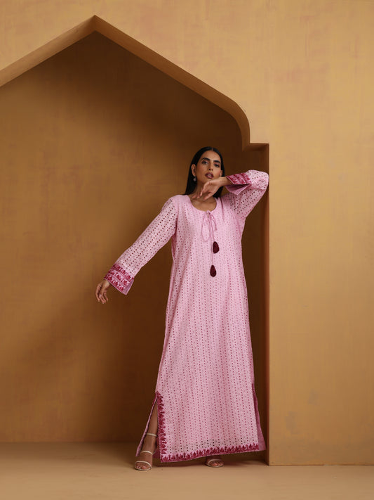 Sehar Pink Hakoba Dress