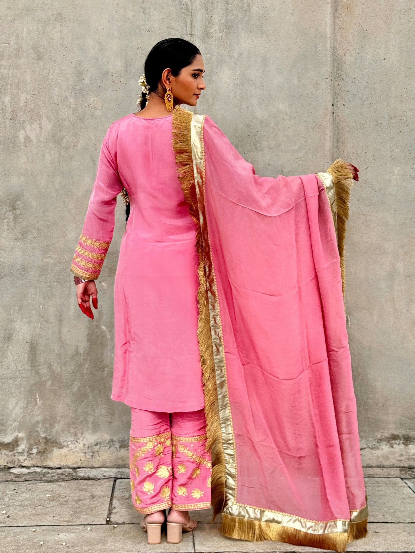 Rang Pink Aline Suit Set