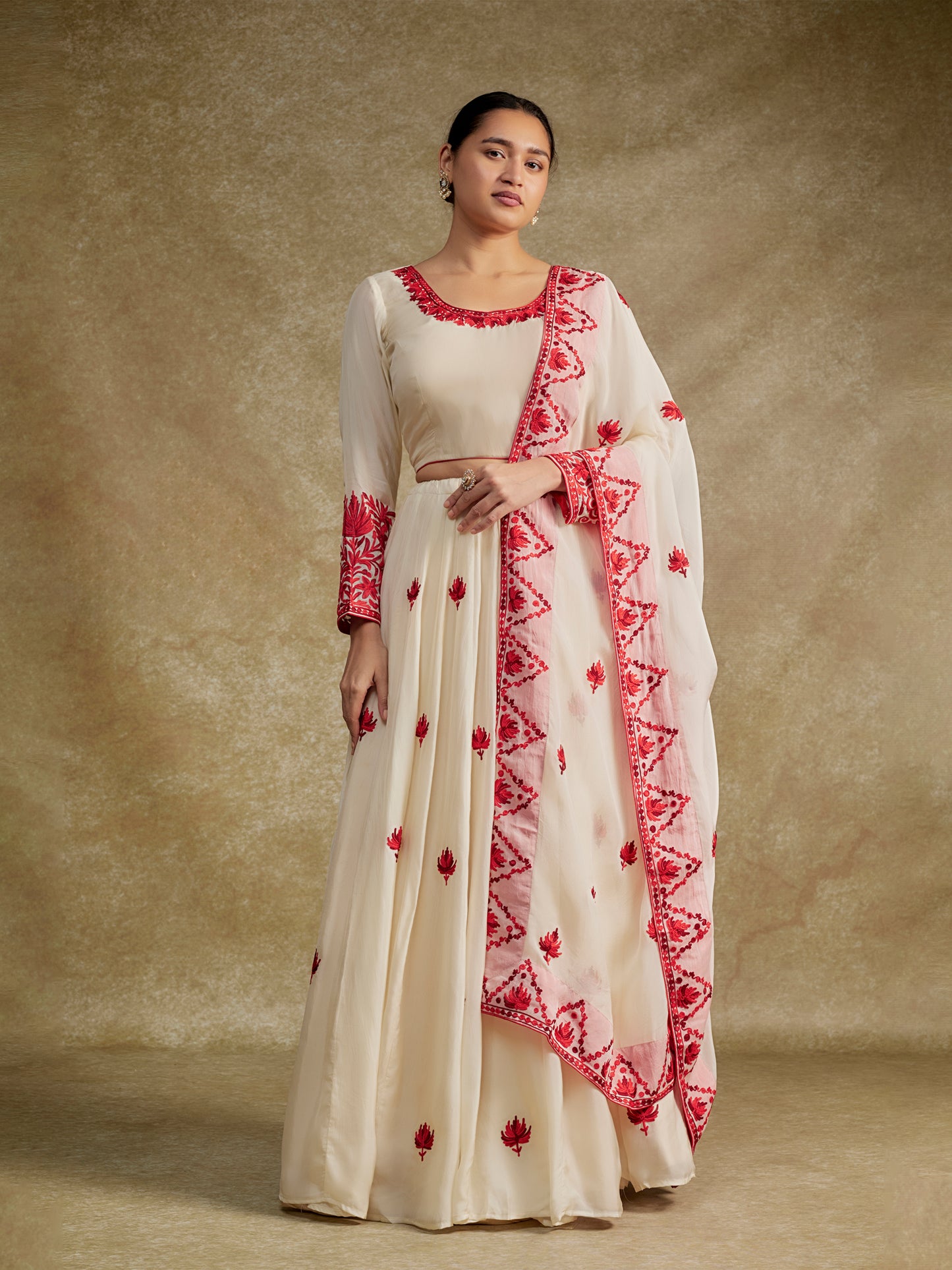 Rang Off-White Lehenga