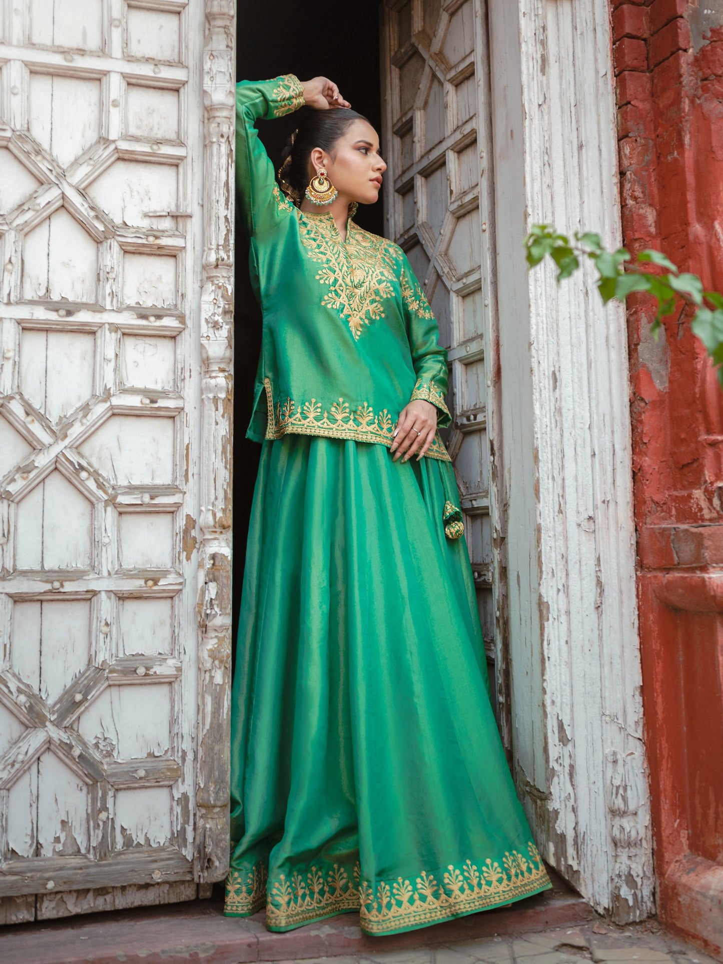 Ghazal Green Lehenga