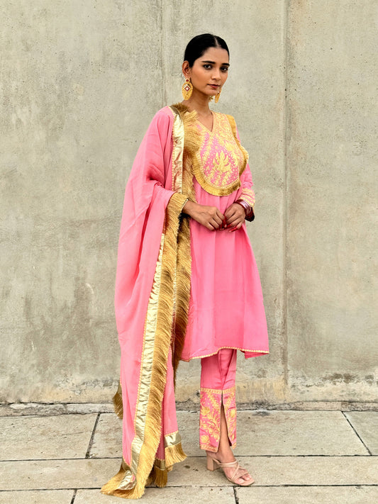 Rang Pink Aline Suit Set