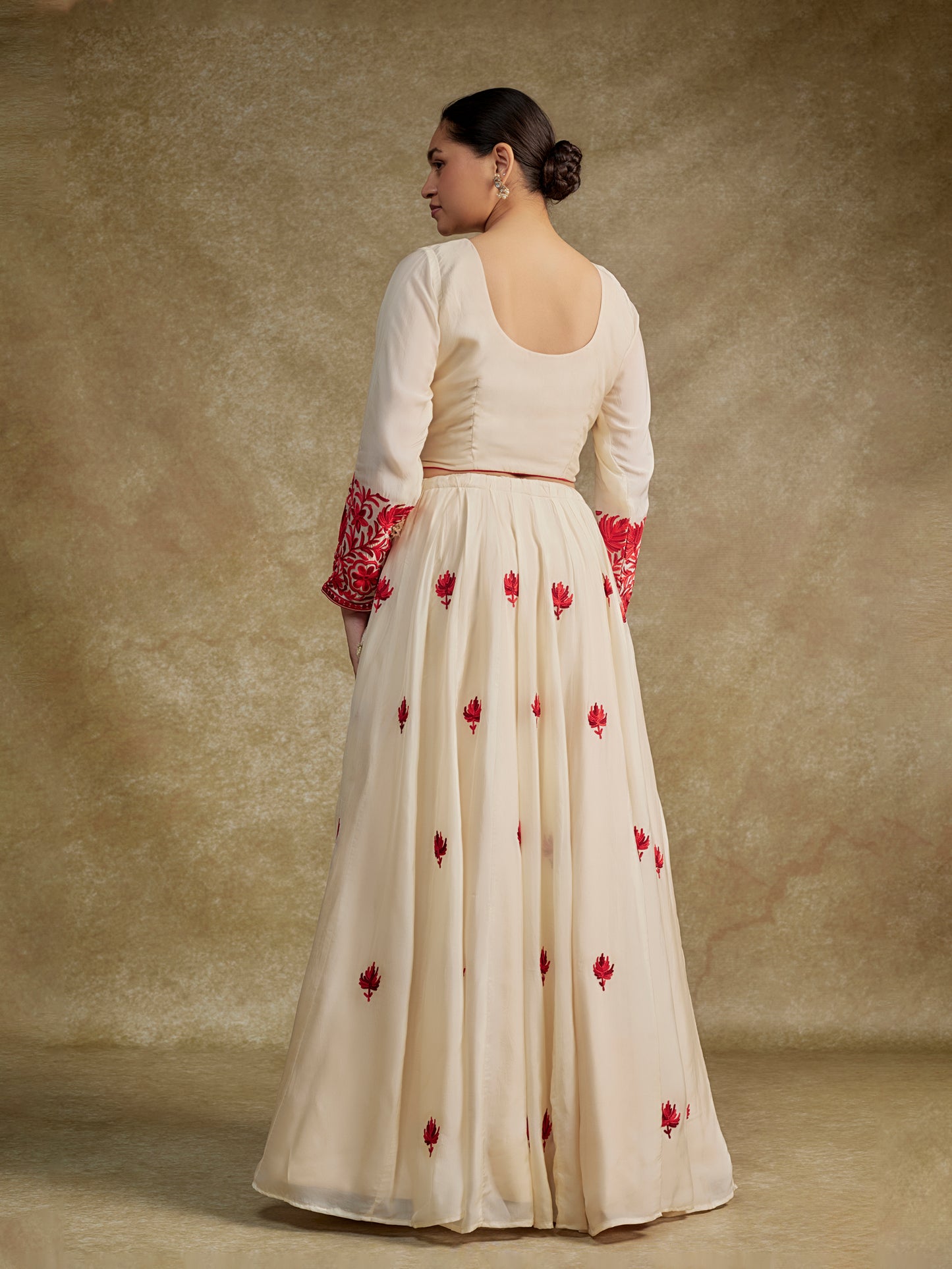 Rang Off-White Lehenga