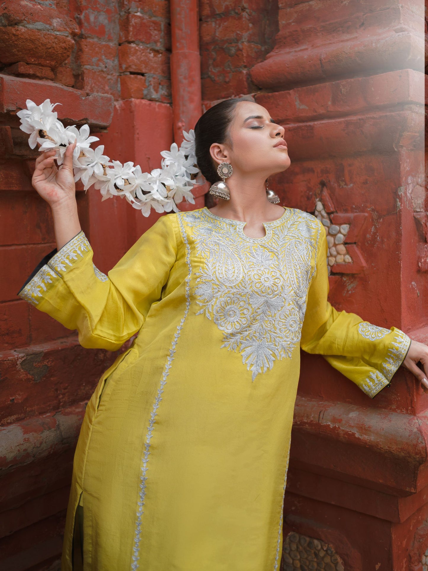 Ghazal Yellow & Blue Pheran Set