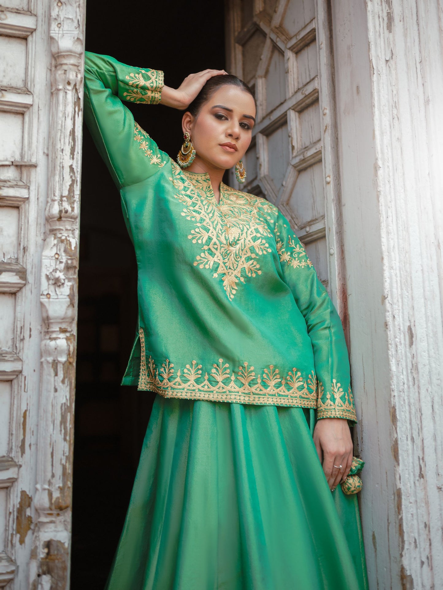 Ghazal Green Lehenga