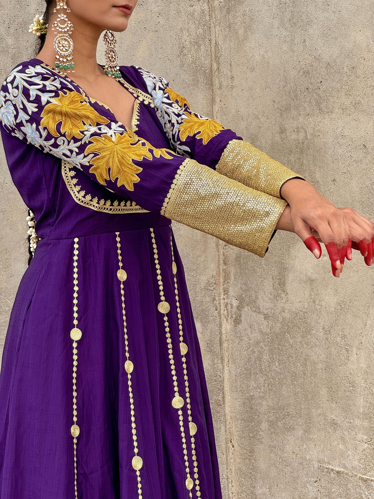 Rang Purple Anarkali Suit Set