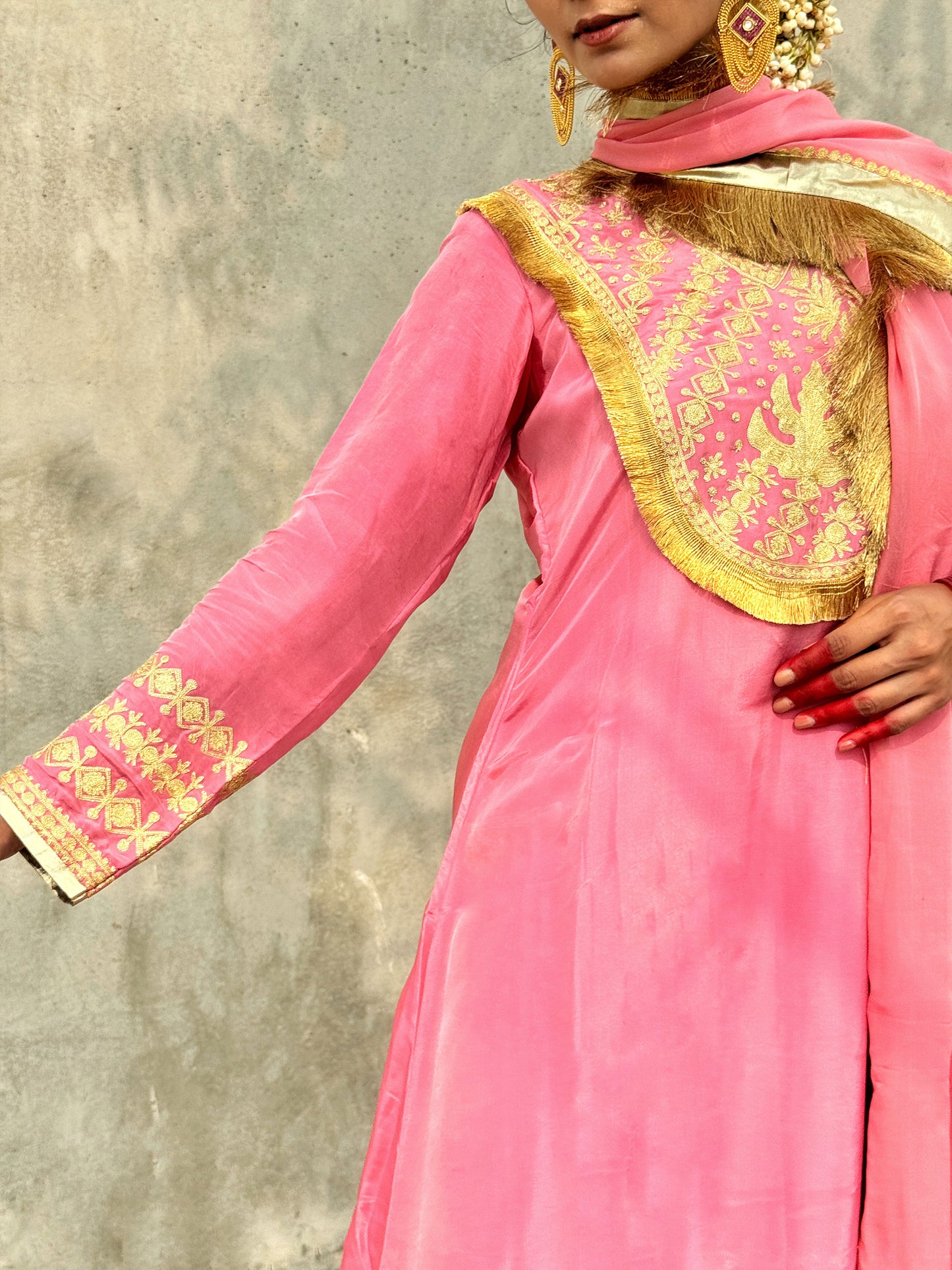 Rang Pink Aline Suit Set