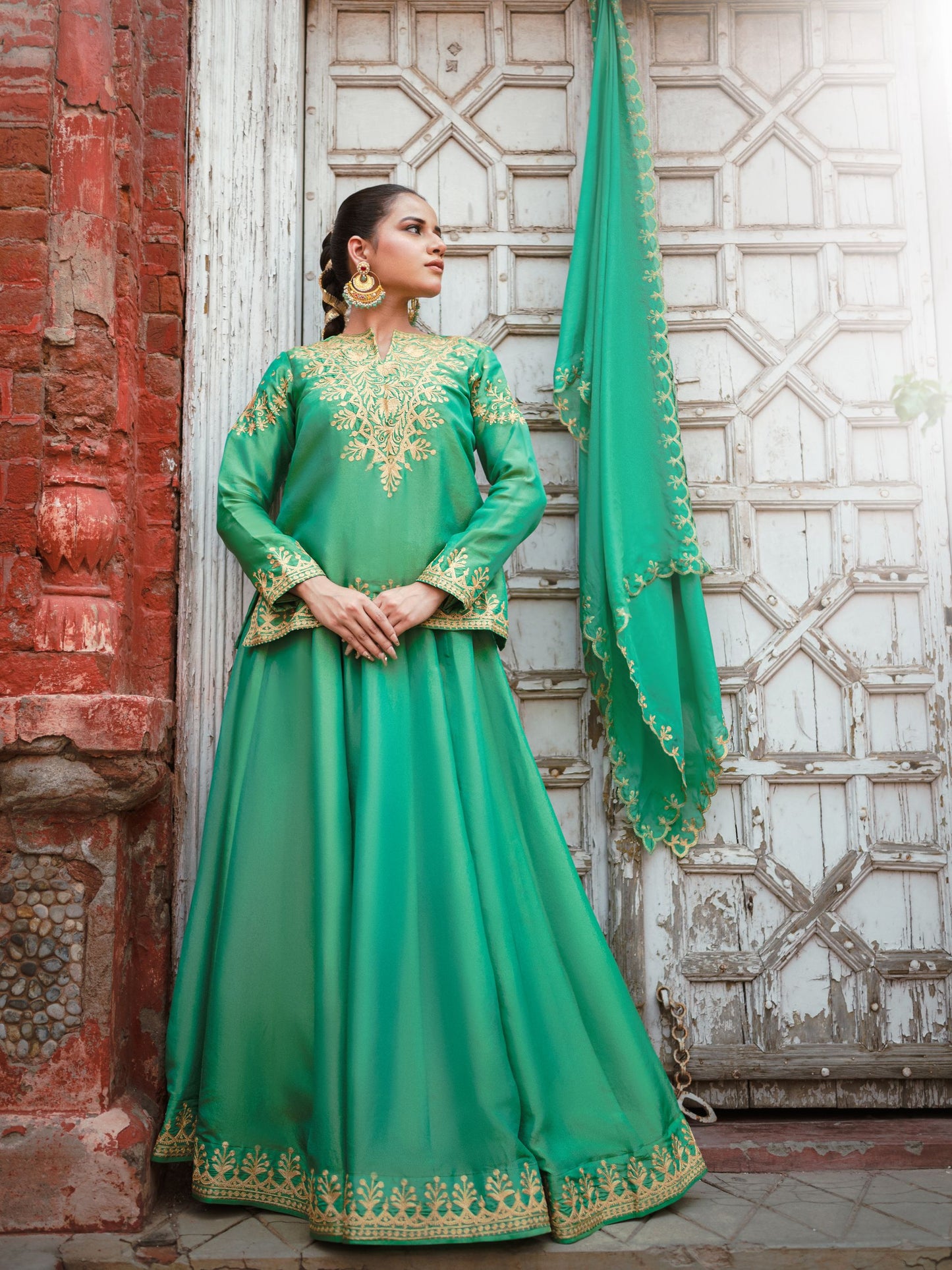 Ghazal Green Lehenga