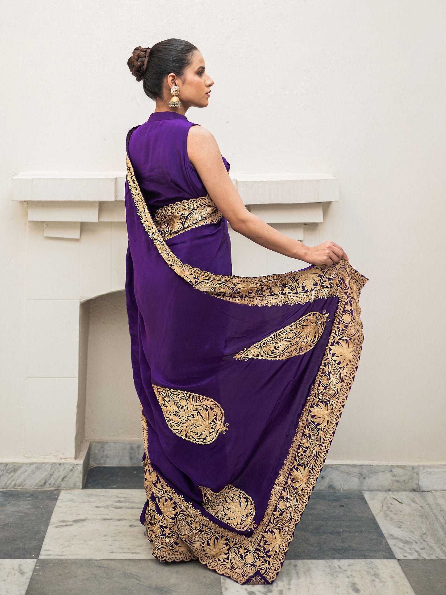 Ghazal Purple Saree